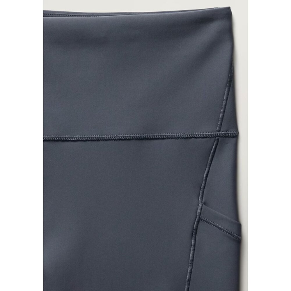 Athleta Interval Stash 7 in Slate Gray High-Waist Bike Shorts - Picture 5 of 7
